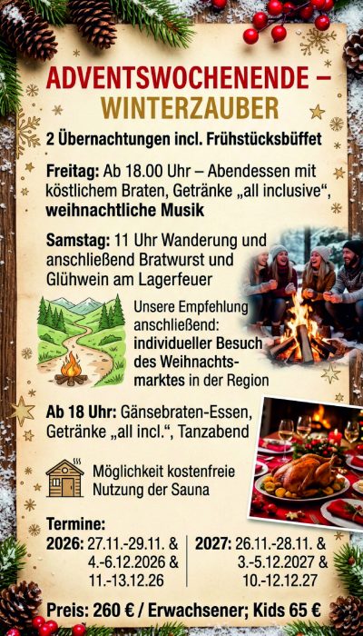 Plakat Adventswochenende